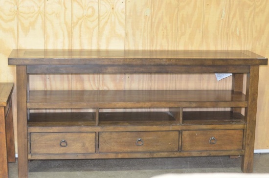72 in. wide x 35 in. tall x 18 in. deep wood entertainment stand