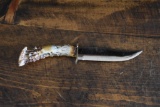 Custom Made knife with deer antler