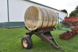 500 gal. poly tank on 2-wheel cart