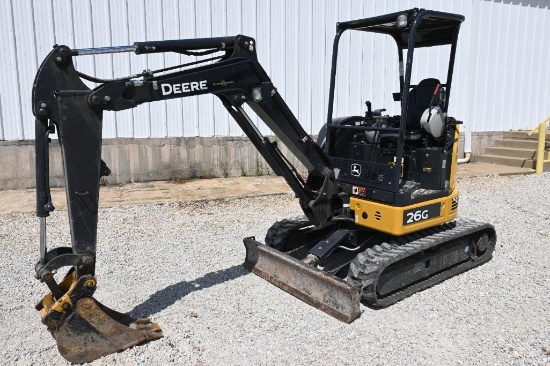 2018 John Deere 26G compact excavator
