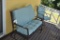 3-piece patio set, metal frame, includes glider & 2 swivel chairs