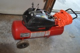 Husky portable air compressor w/ hose & tire pressure gauges