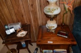 (6) occasional tables to include coffee table, end tables, lamp stand, etc. & (4) table & floor