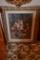 Framed girl hugging St. Bernard picture