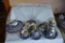 Quantity of Willow Ware dishes