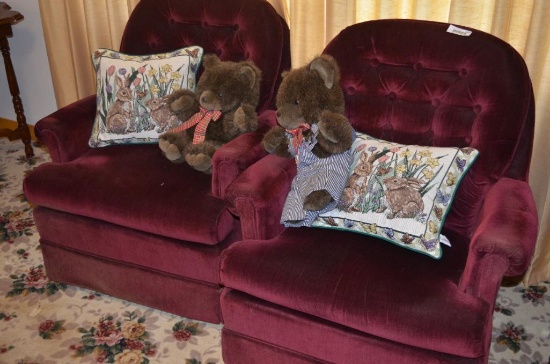 (2) Matching Upholstered chairs
