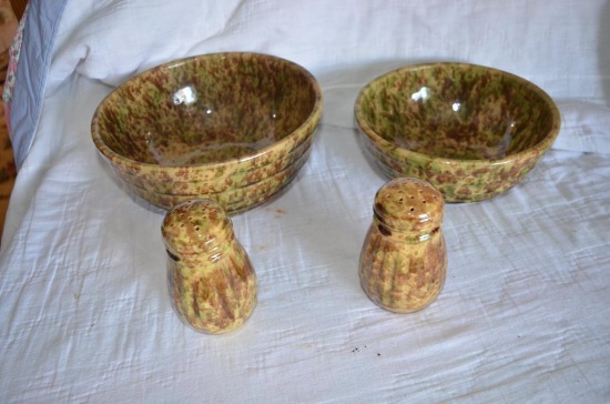 Pottery sponge bowls & shakers