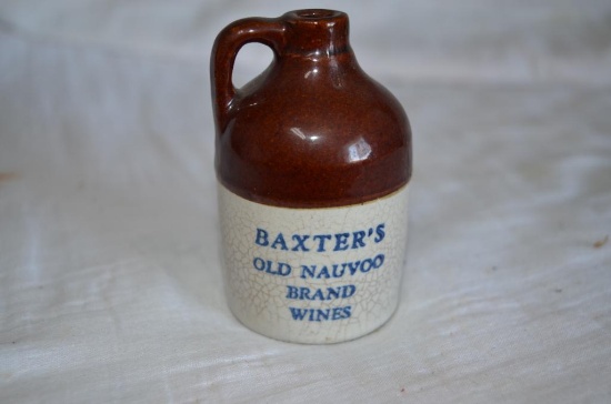 Baxter's Old Nauvoo Brand Wines ceramic jug