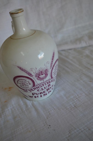 Pennsylvania Club Pure Rye Whiskey jug
