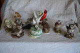 Collection of ceramic birds