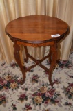 22 in. x 17 in. modern walnut turtle top table