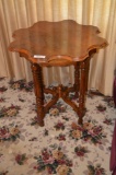 29 in. tall x 27 in. diameter Scallop top parlor table