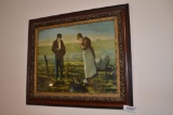 27 in. x 22 in. Antique farming picture