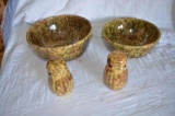 Pottery sponge bowls & shakers