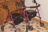 (2) Portable 4-wheel walkers