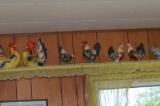 Large collection of chickens & roosters
