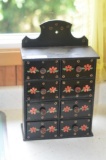 8-Drawer wood wall mounted spice rack