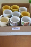 Variety of John Deere coffee cups