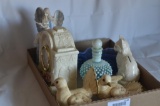 Quantity of figurines and statues