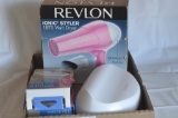 Hair dryer and fingernail supplies