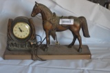 Elec. Horse shelf clock