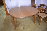 Modern kitchen table with 4 chairs & 2 leaves