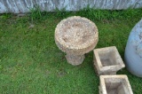 (4) Concrete yard items in various forms of condition