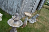 Quantity of outside concrete items & shepherds hooks
