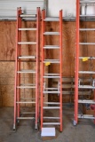 (2) Werner fiber glass extension ladders