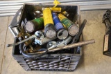Crate of grease guns