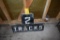 Vintage railroad track sign