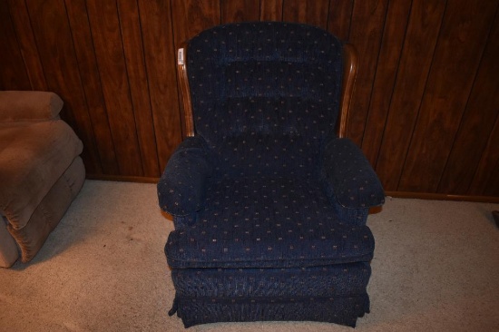 Upholstered platform rocking chair