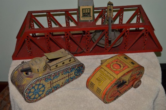 Bulk lot of vintage steel toys as pictured