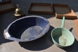 Bar style Nautical light & enamel pan