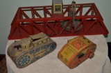 Bulk lot of vintage steel toys as pictured