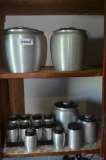 Vintage alum. Kitchen canister set as pictured