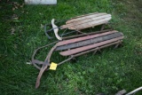 (2) Vintage runner sleds