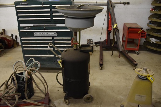 Oil changing funnel & tank