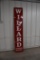 Willard Batteries single sided porcelain sign