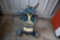 Light blue baby stroller