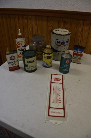 Misc. advertising gas and oil tins