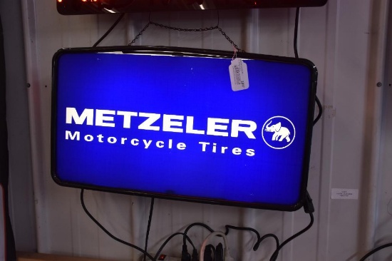 Metzeler Motorcycle Tires light up sign