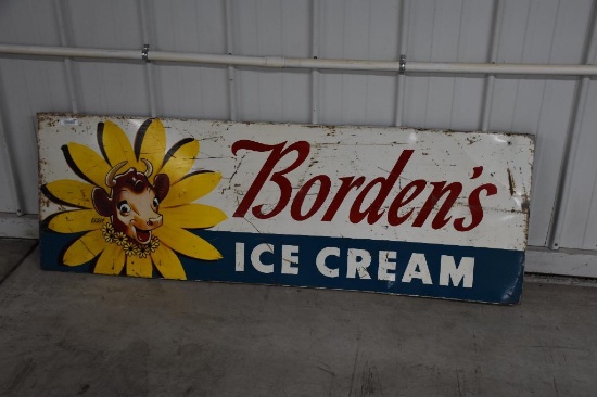 Borden's Ice Cream single sided metal sign