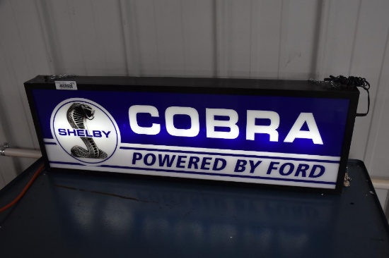 Shelby Cobra single sided light up plastic advertising sign