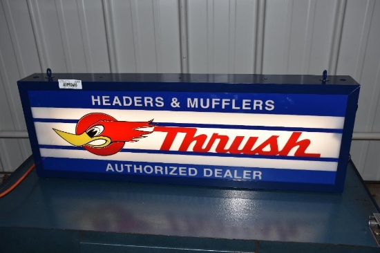 Thrush Mufflers light up single sided plastic front sign