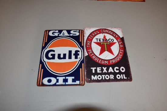 (2) Motor Oil Reproduction signs
