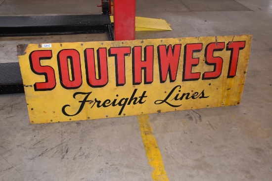 Southwest Freight Lines single sided porcelain sign