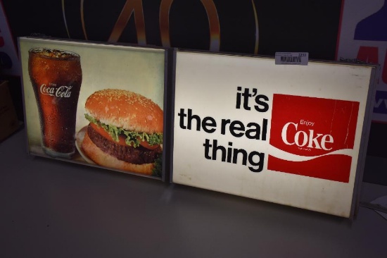 Coca-Cola single sided light up plastic faced advertising sign