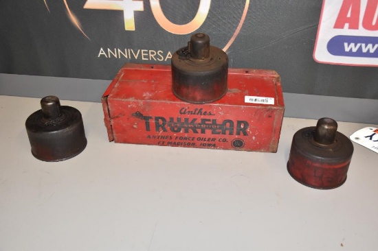 Road flares with metal advertising box