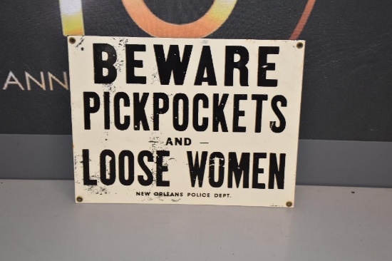 Beware porcelain reproduction sign